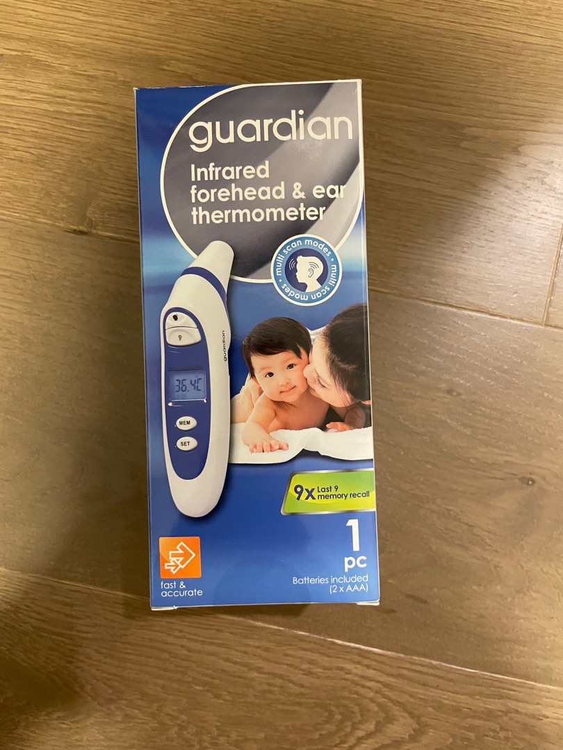 Guardian Infrared forehead and ear thermometer, Health & Nutrition