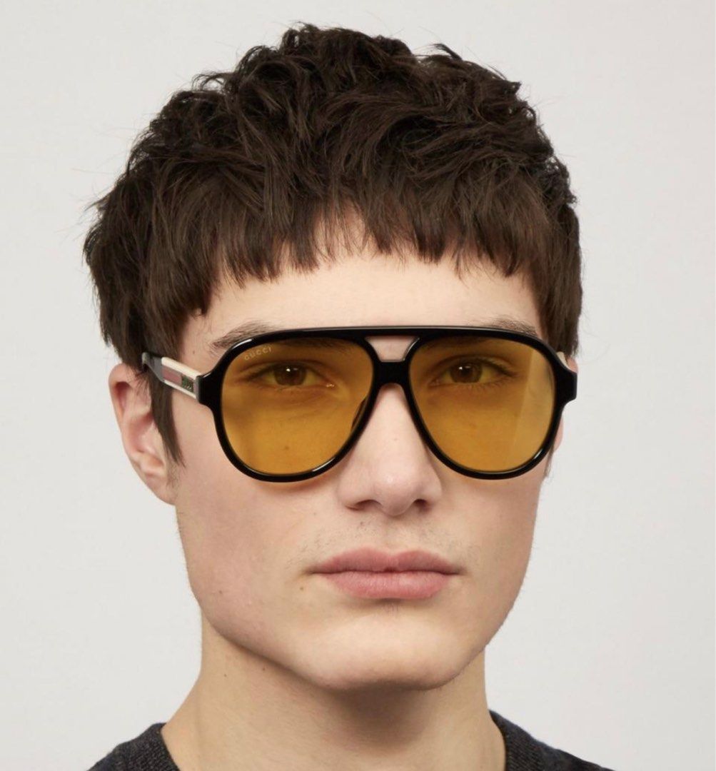 Gucci aviator outlet sunglasses yellow