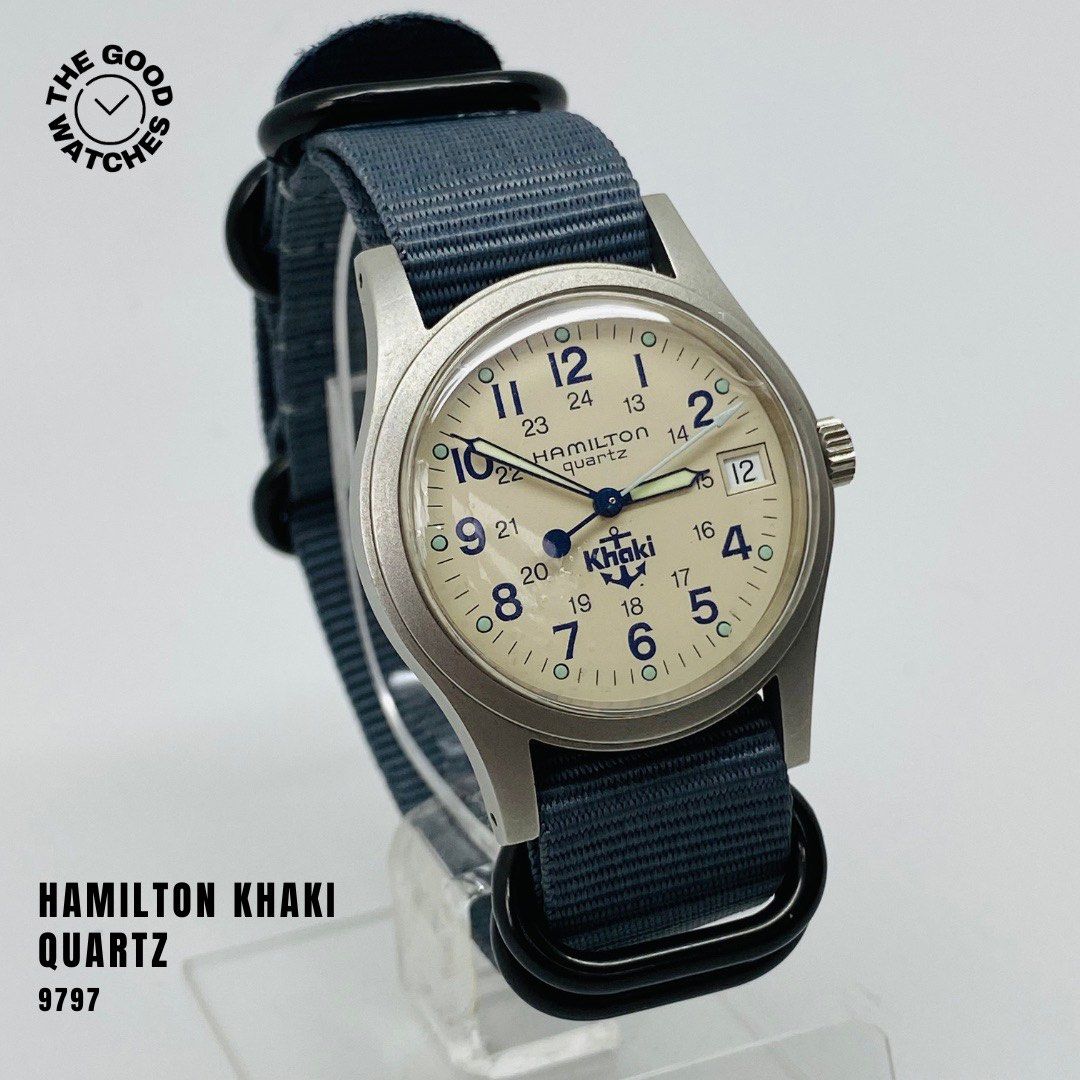 未使用 HAMILTON ハミルトン KHAKI カーキ9797 クォーツ腕時計-