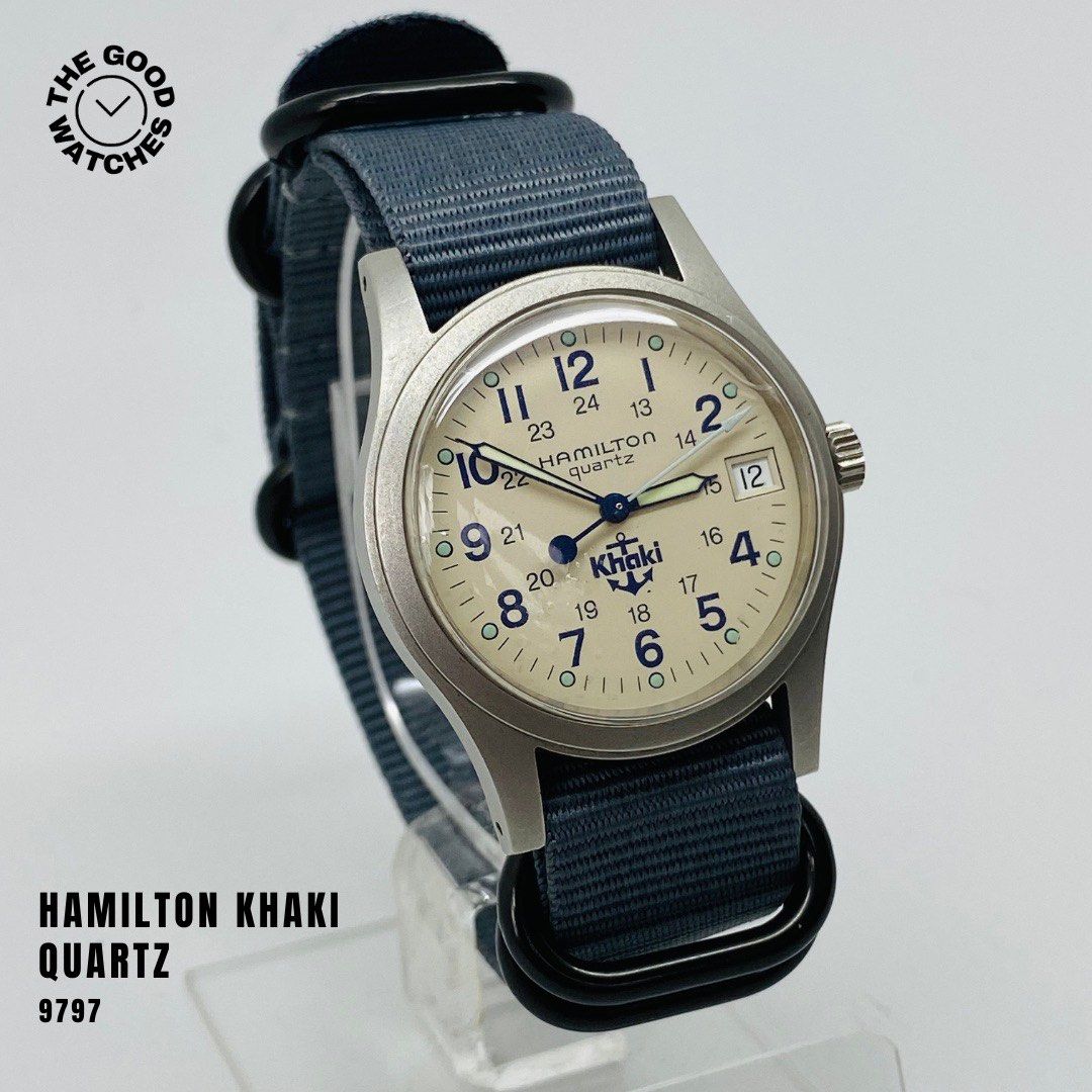 良品] HAMILTON Military Khaki Quartz 9797-