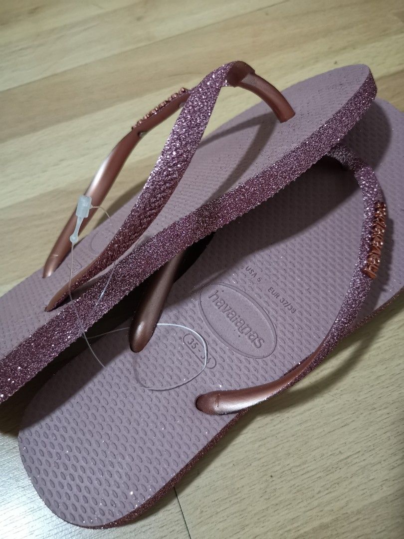 Purple glitter havaianas sale