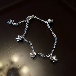 Heart and Butterfly Silver Charm Bracelet