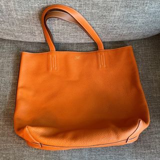 HERMES Double Sens 36 Reversible Tote Bleu Nuit/ Rose Extreme