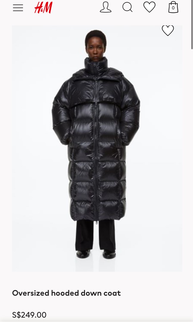Down hooded coat sale