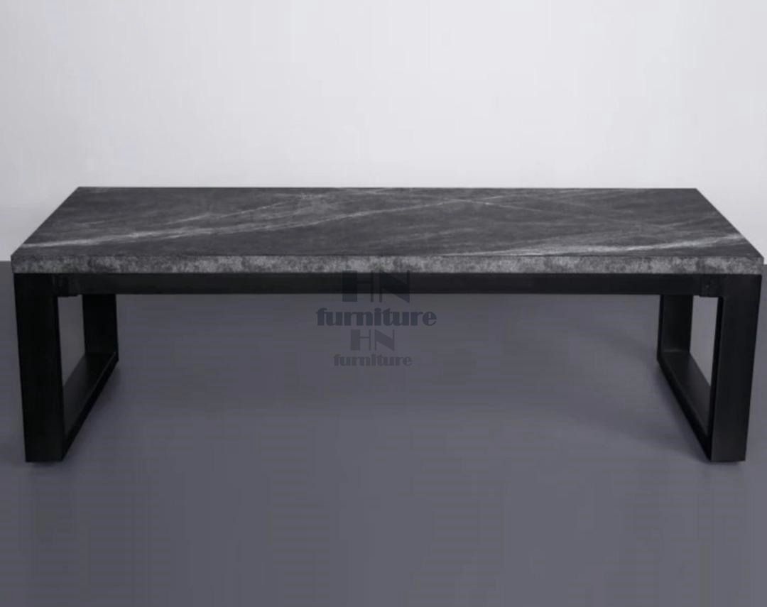 hn0538 ASPEN Black Mica Rock Dining Table Conference Table, Furniture