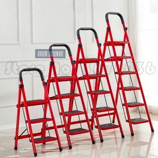 Household Foldable Red Ladder