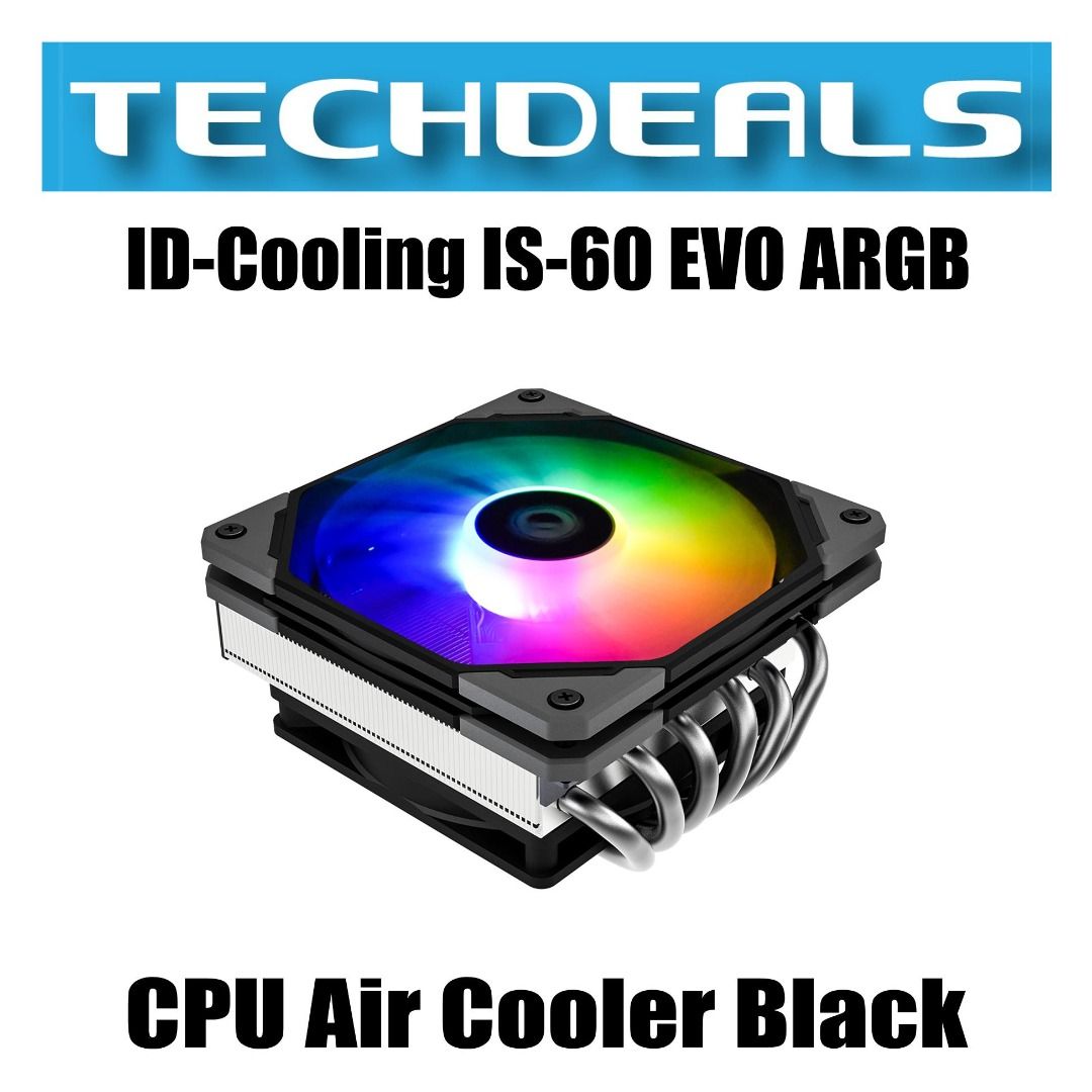 ID-Cooling IS-60 EVO ARGB CPU Air Cooler Black, Computers & Tech, Parts ...
