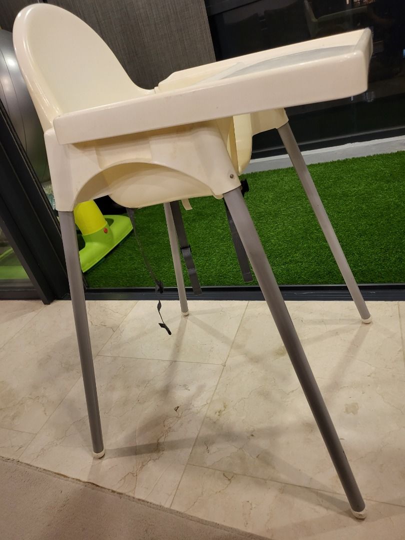 IKEA Antilop high chair with tray, white, Babies & Kids, Nursing