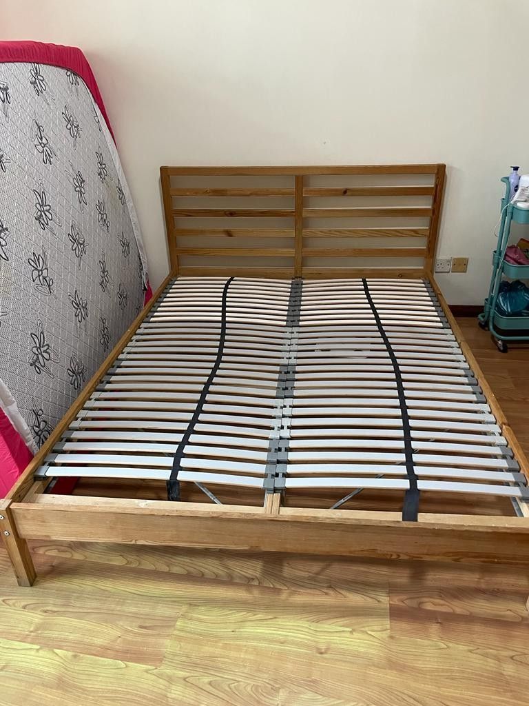 Ikea Queen Size Bed Frame, Furniture & Home Living, Furniture, Bed
