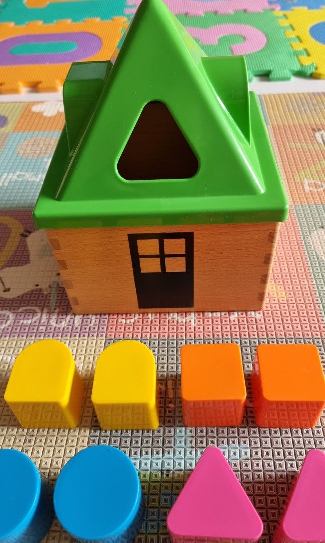 Ikea Shape Sorter Wooden House, Hobbies & Toys, Toys & Games on Carousell