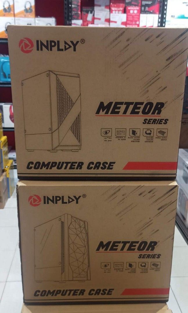 Meteor Box Pc Inplay Meteor 03 ATX MicroATX Mini ITX Tempered Glass PC Case Black ...