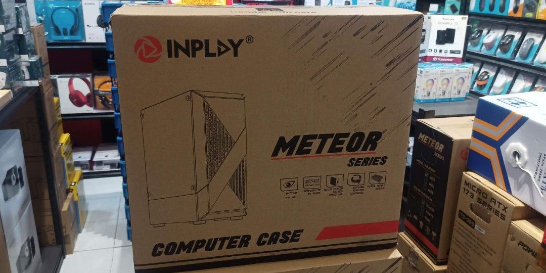 Meteor Box Pc Inplay Meteor 03 ATX MicroATX Mini ITX Tempered Glass PC Case Black ...