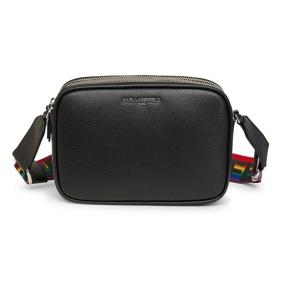 Karl Lagerfeld K/Monogram Jacquard Camera Bag - Black