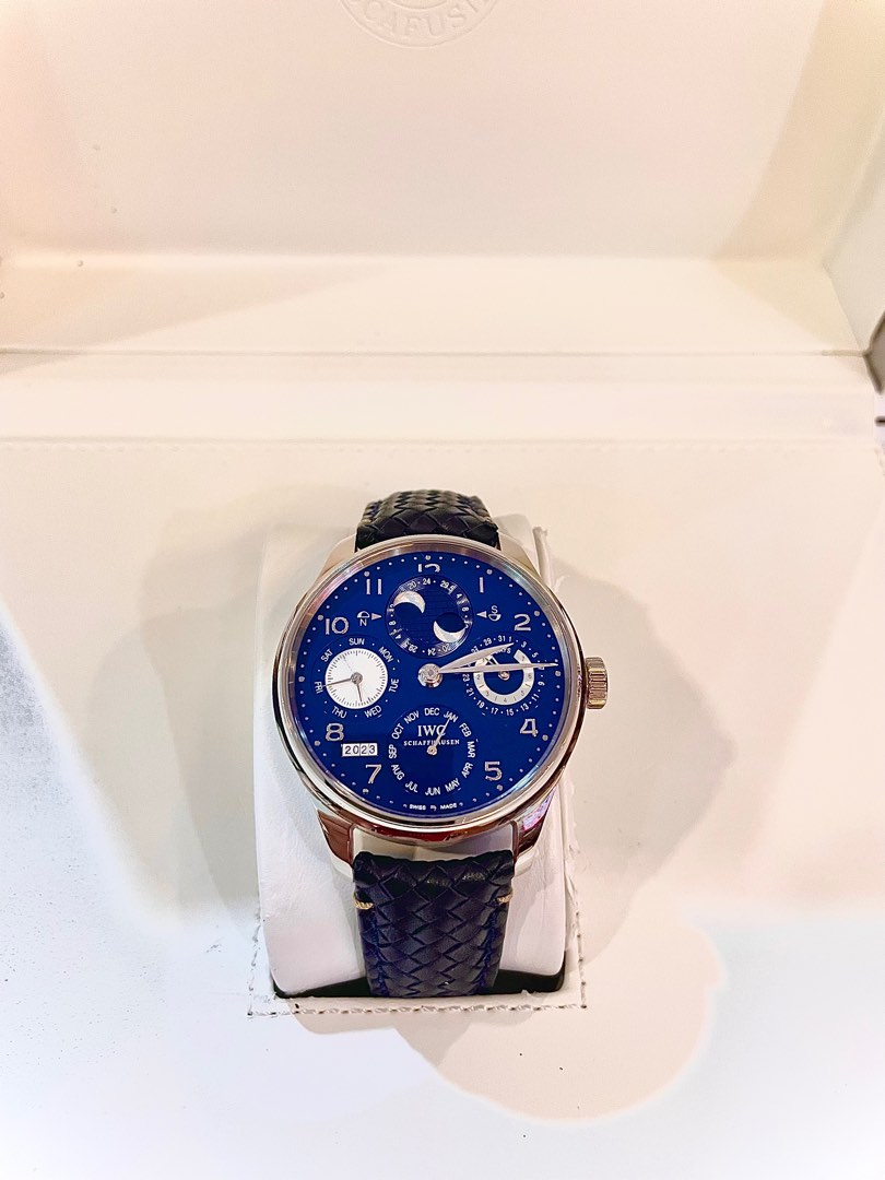 IWC Portuguese Perpetual Calendar in White Gold. on Carousell