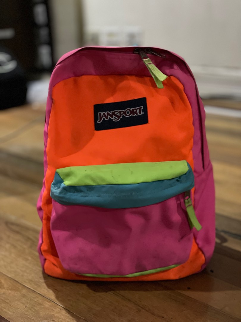 Jansport neon backpack Women s Fashion Bags Wallets Backpacks on Carousell