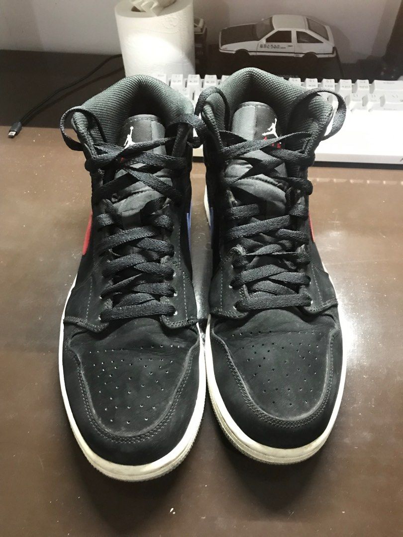 Jordan 1 multicolor swoosh black online