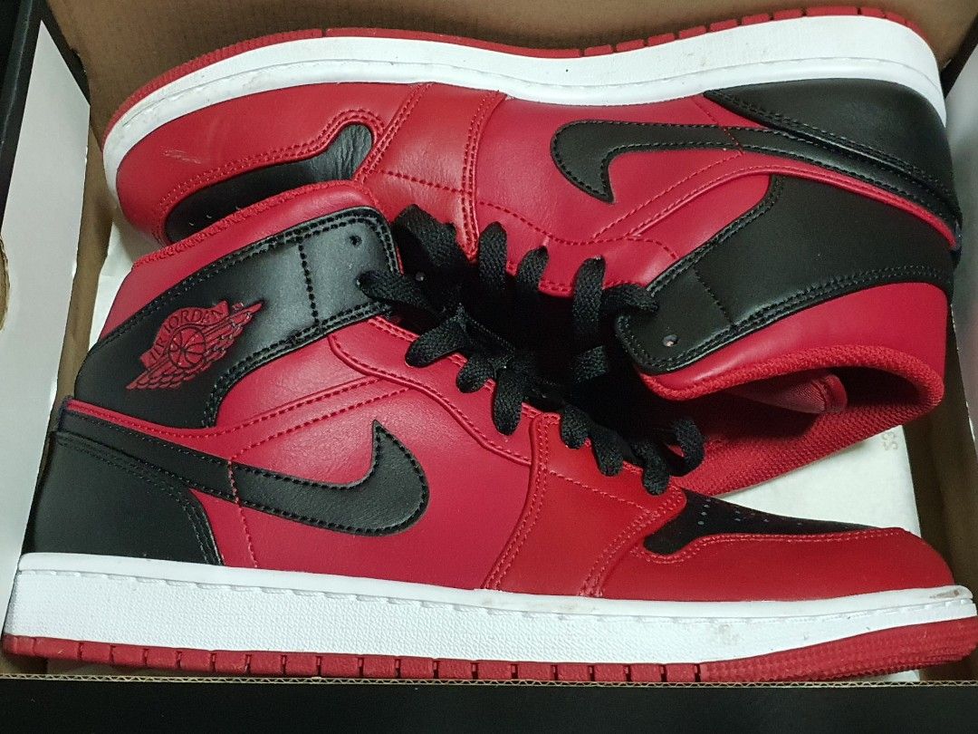 Red and black jordan 1 mid online