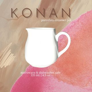 KONAN Porcelain Creamer Pot | Teko Gula Susu Cair | Teko Mini