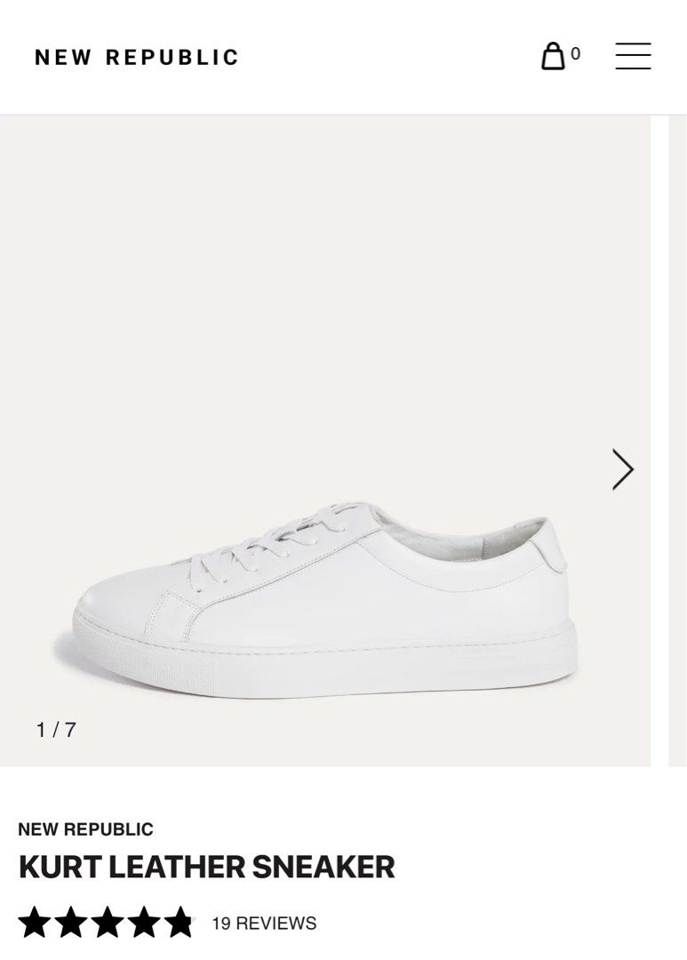 Kurt Leather Sneaker All White, Men's Fashion, Footwear, Sneakers on ...
