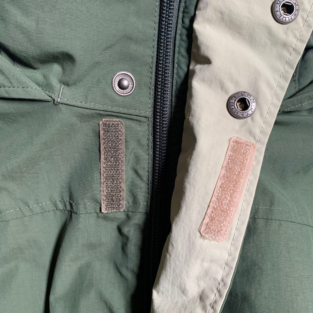 LL Bean Green Orange Colar Heater Outdoor Jacket Unisex M fit L