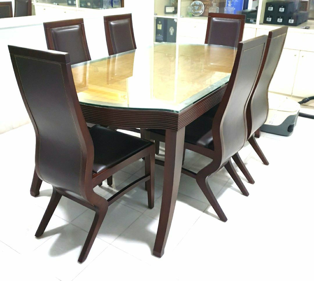 Lorenzo Dining Set 6 seater, Furniture & Home Living, Furniture, Tables