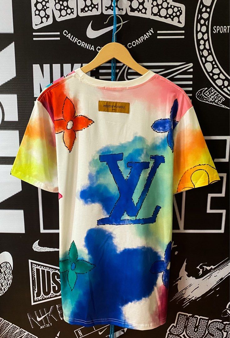 Louis Vuitton Multicolor Watercolor T-Shirt, Men's Fashion, Tops & Sets,  Tshirts & Polo Shirts on Carousell
