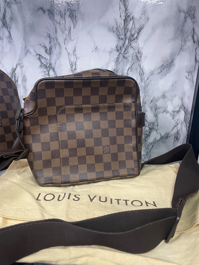 Brown Louis Vuitton Damier Ebene Olav PM Crossbody Bag – Designer
