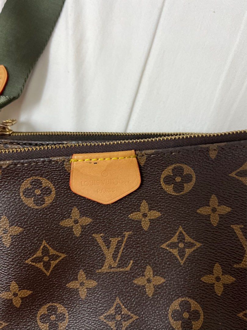 Louis Vuitton Pallas Clutch Crossbody Saffron Monogram Canvas HandBag