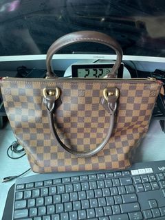 LOUIS VUITTON Saleya MM Shoulder Bag Damier Ebene N51182