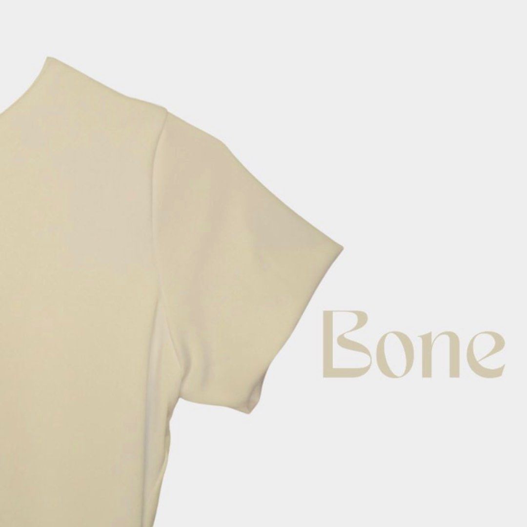 Maria and Mary Bodysuit Tee (Bone) (Category: Others Tops) located in Pasay City. Submitted by declutterwithkae (Listing ID 1215067808, Image 1). Description: - Brand new with tag. - RFS: Wrong size .