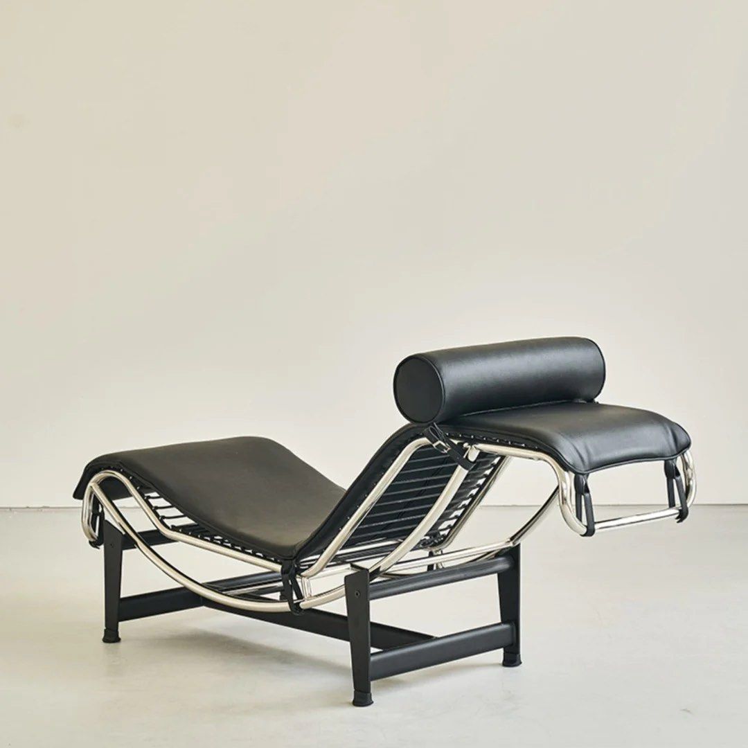 MATVEY Charles Leather Chaise Lounge