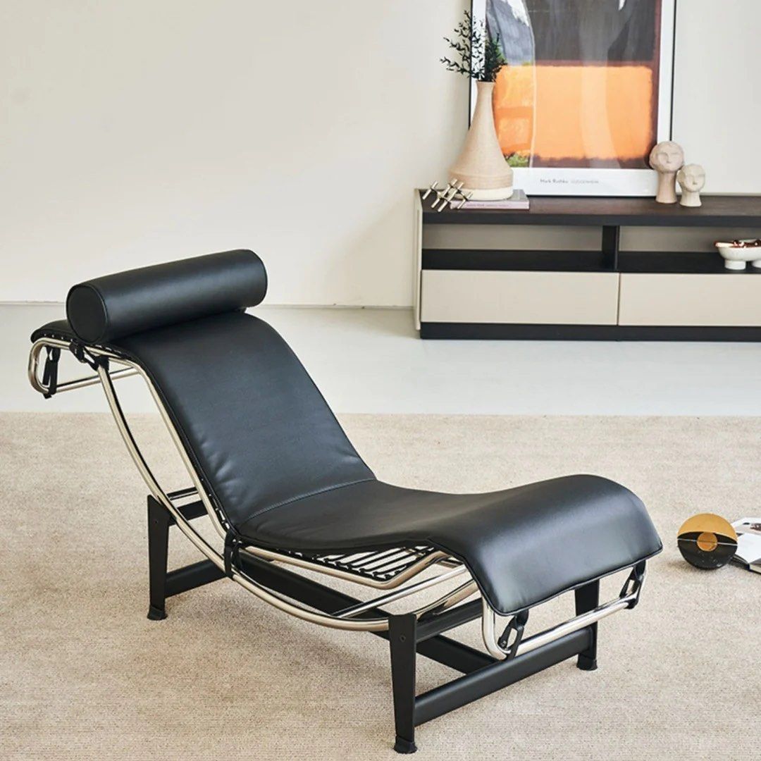 Modway charles leather chaise outlet lounge