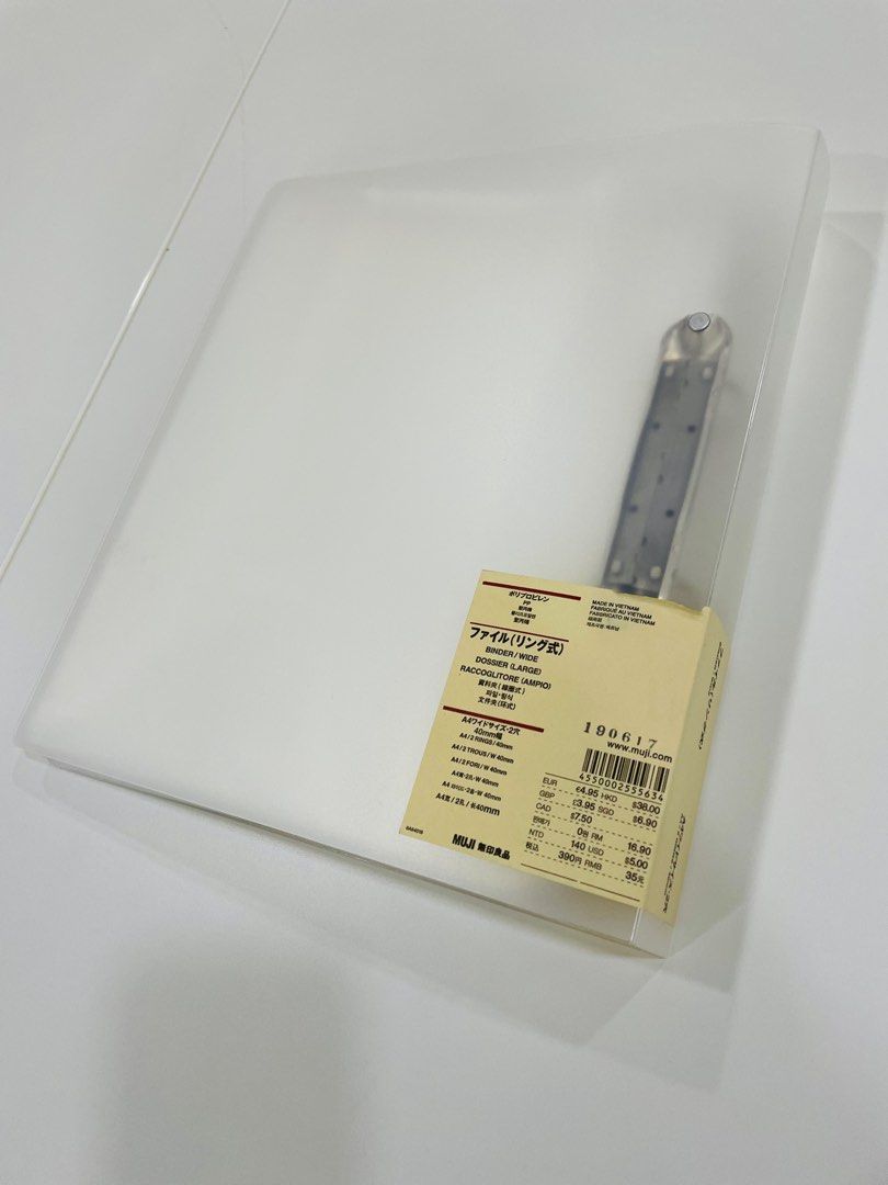 muji a4 2 ring binder