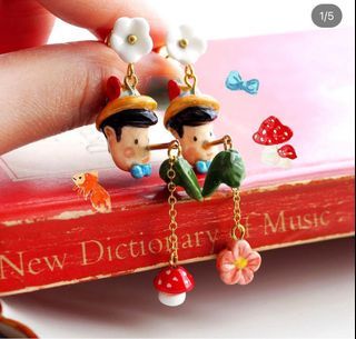 Nach Pinocchio 小木偶 耳環 （mushroom 限定）