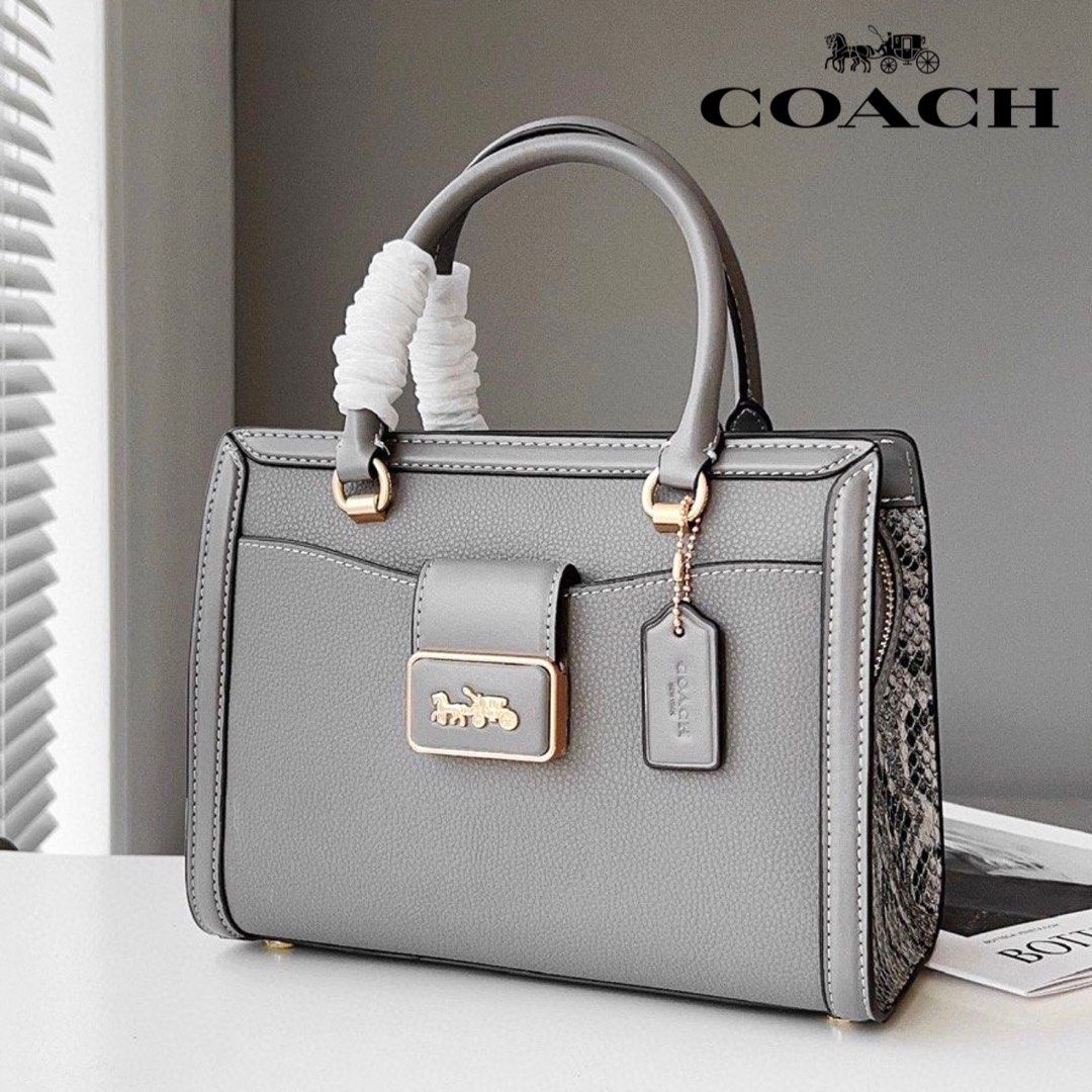 Coach zoe best sale carryall snakeskin