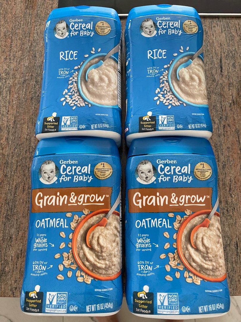 NEW Gerber 1st foods Oatmeal and Rice Cereal from USA! Late expiry