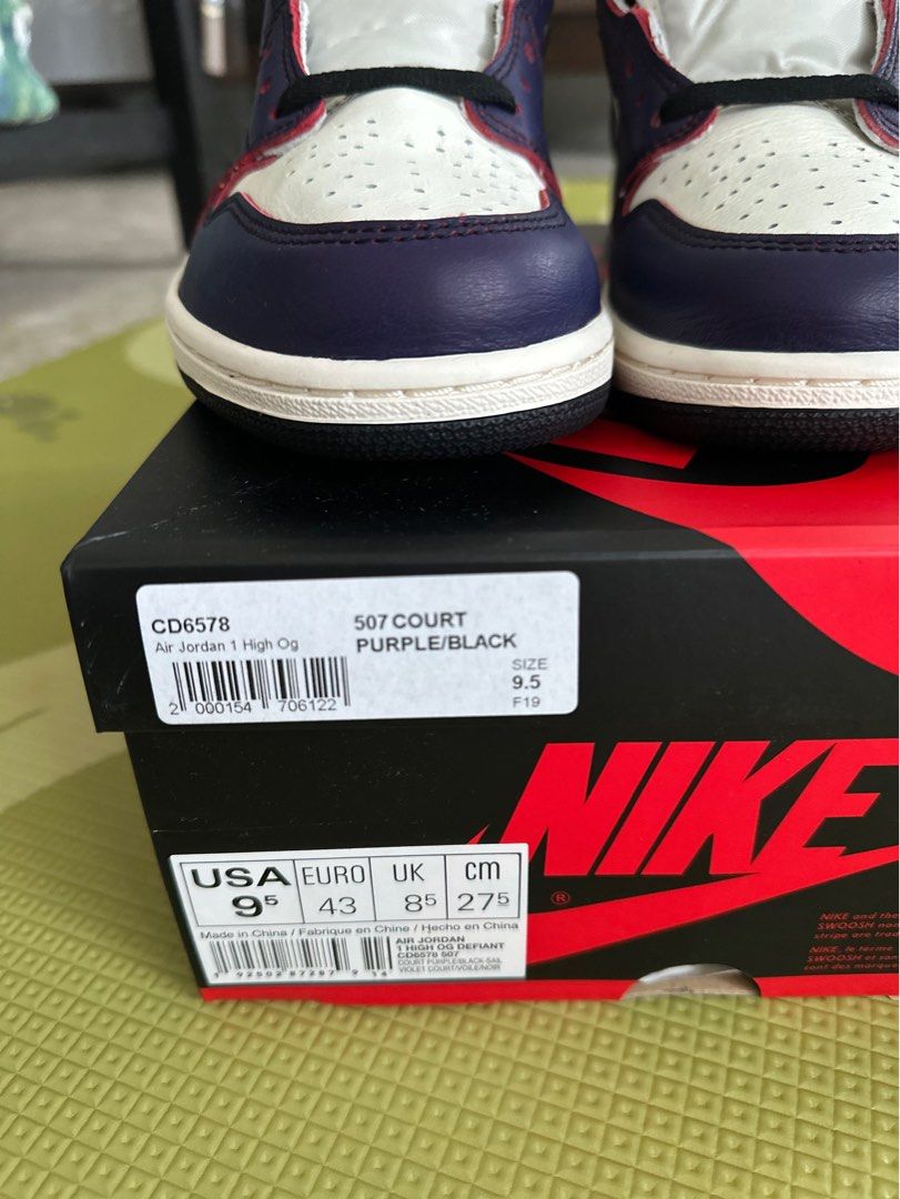 Air jordan 1 high og defiant court purple sale