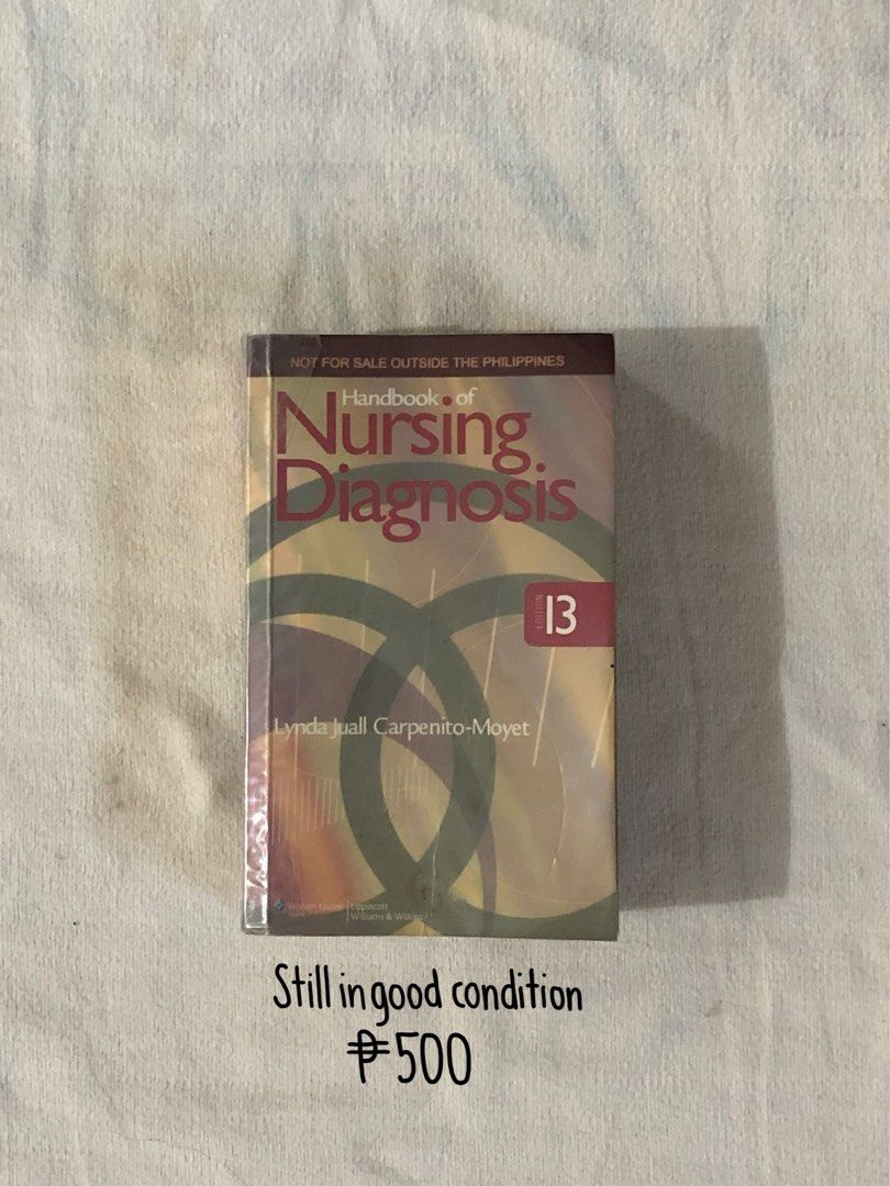 Nursing book Nursing Diagnosis by CarpenitoMoyet, Hobbies & Toys