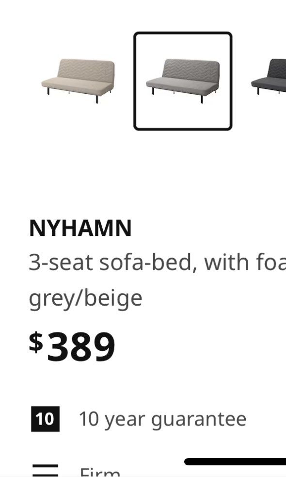 NYHAMN IKEA sofa bed, Furniture & Home Living, Furniture, Bed Frames