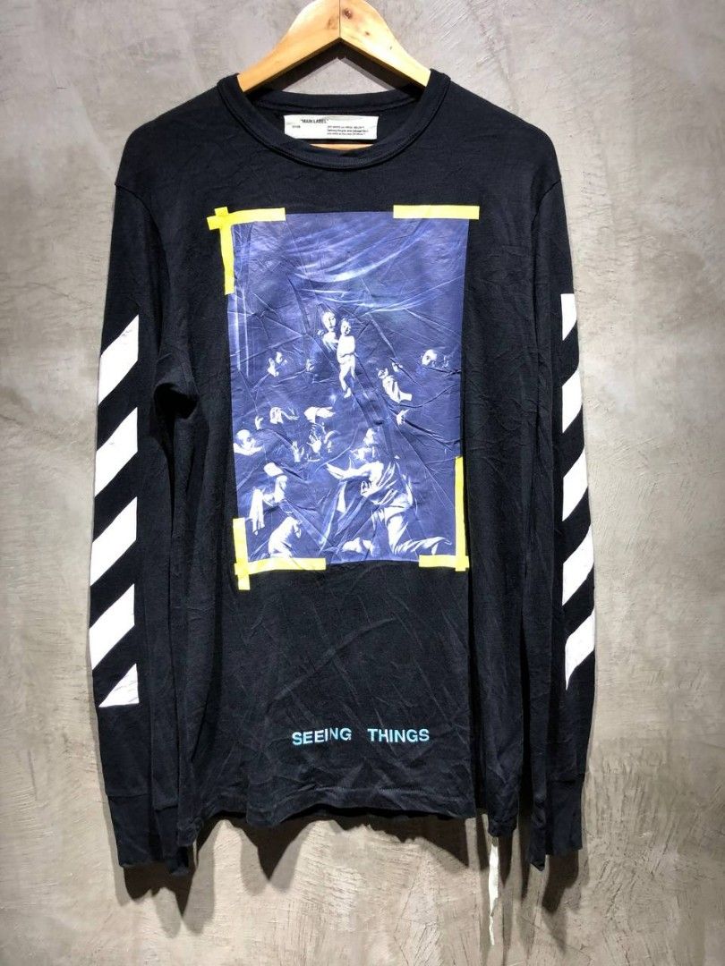Off White Caravaggio Diagonal Long sleeves shirt Luxury Apparel on Carousell