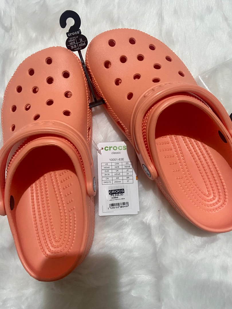 Original Crocs Classic Clogs Papaya Women s Fashion Footwear