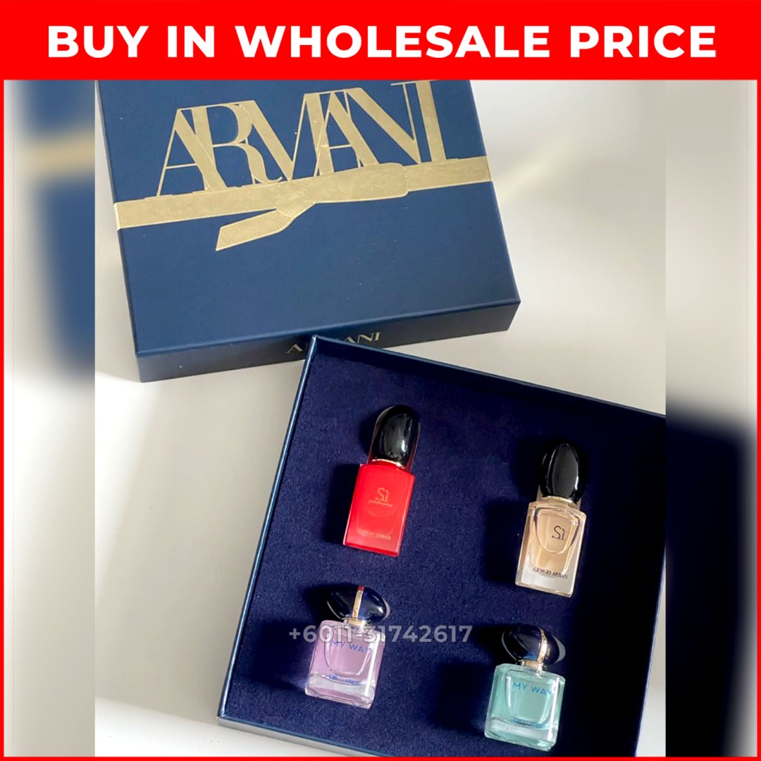 ORIGINAL] GIORGIO ARMANI 4IN1 MINIATURE GIFT SET, Beauty & Personal Care,  Fragrance & Deodorants on Carousell