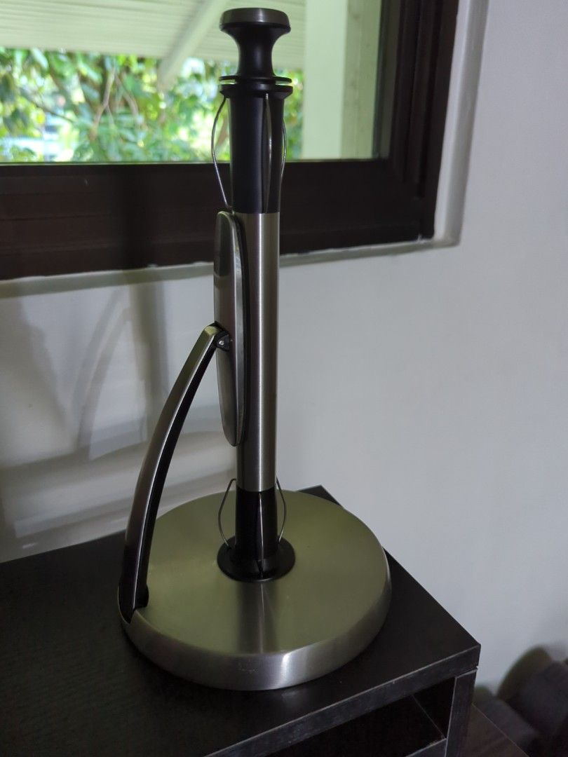 OXO Good Grips SimplyTear Standing Paper Towel Holder, Brushed