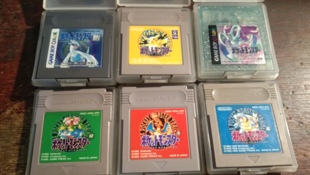 Pokemon Red,Green,Blue,Yellow,Silver,Gold,Crystal,CG Japanese Gameboy Soft  BS