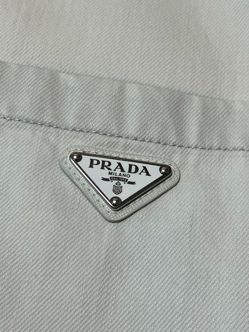 Prada Short Sleeved Denim Shirt GEC067_12K8_F0557_S_212, Black, Xs