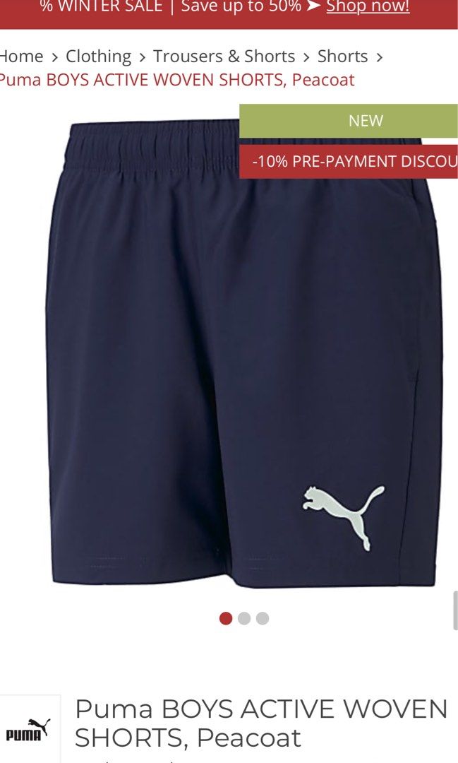 Puma discount navy shorts