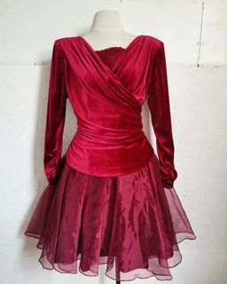 Rare Vintage Velveteen Party Dress