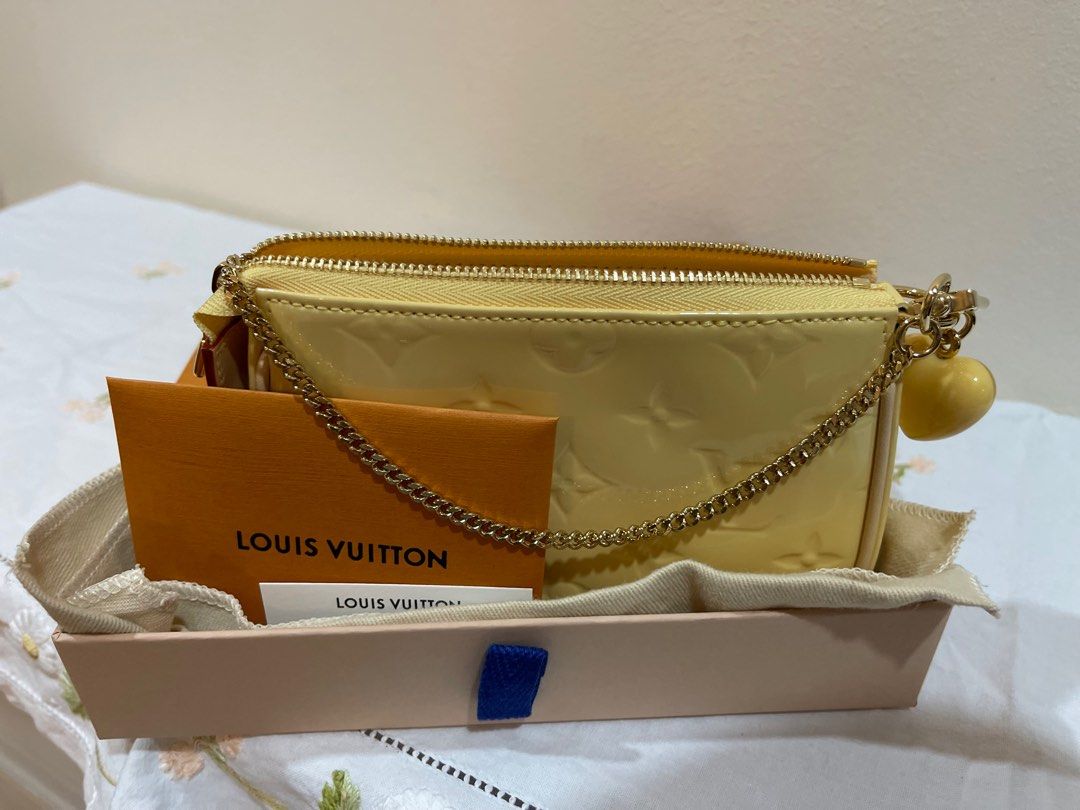 Louis Vuitton Mini Pochette Accessories Banana Fizz Yellow in