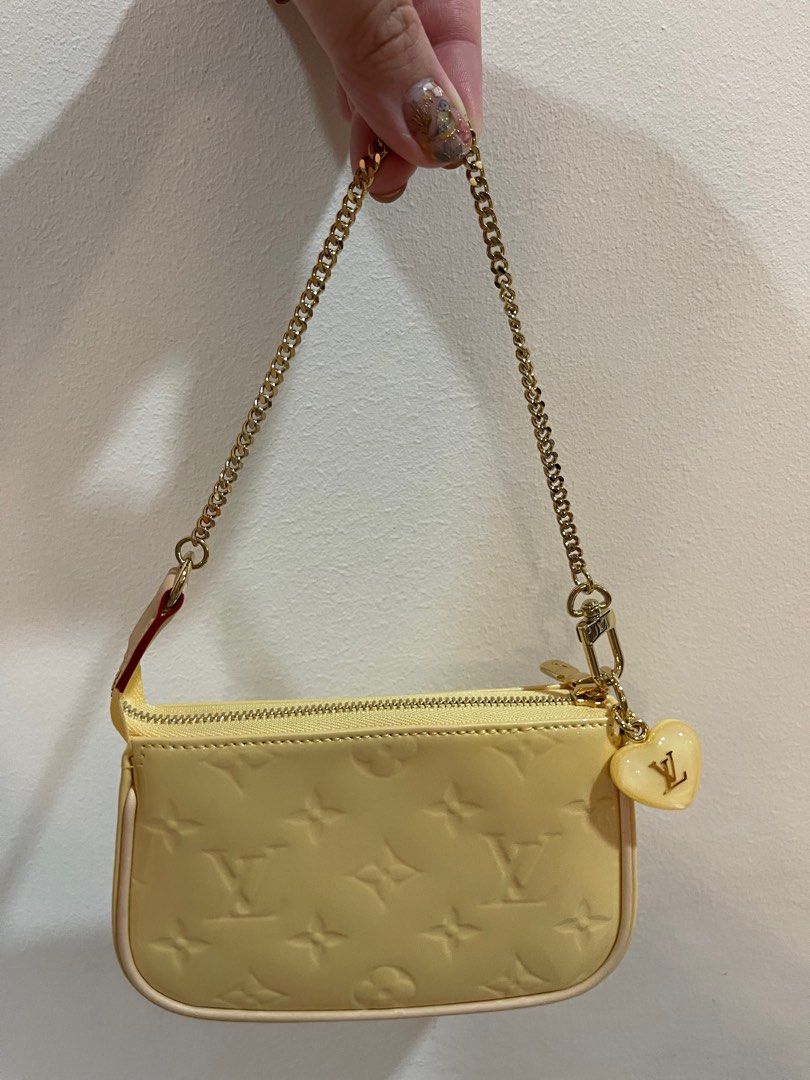 Louis Vuitton Mini Pochette Accessories Banana Fizz Yellow in Calfskin  Leather with Gold-tone - US