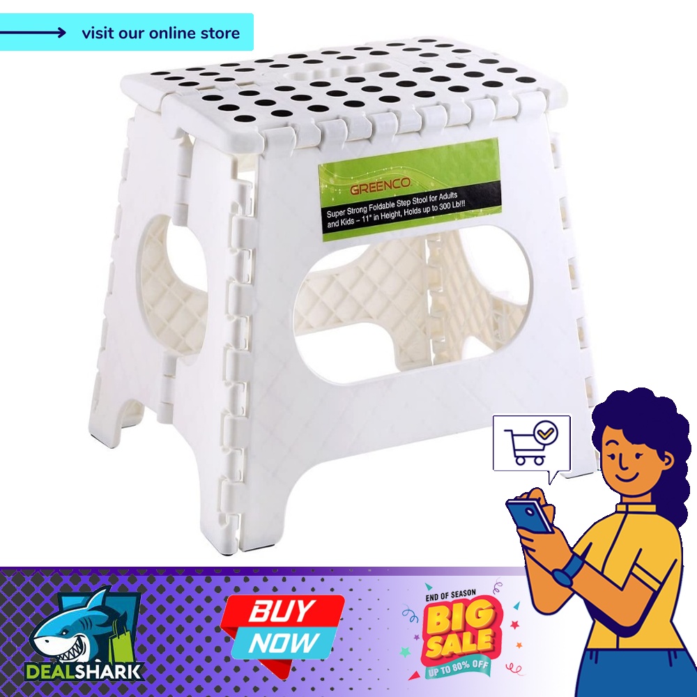 readystock Greenco Super Strong Foldable Step Stool for Adults and Kids 11